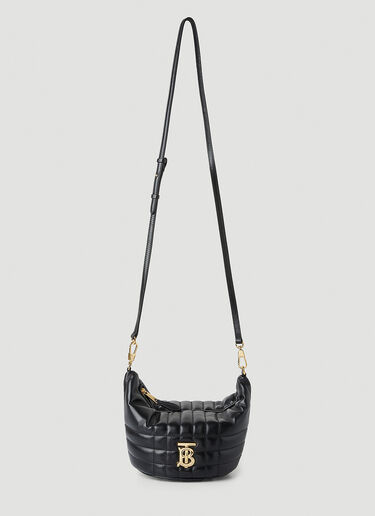 Burberry Lola Quilted Crescent Shoulder Bag - Woman Shoulder Bags Black One Size