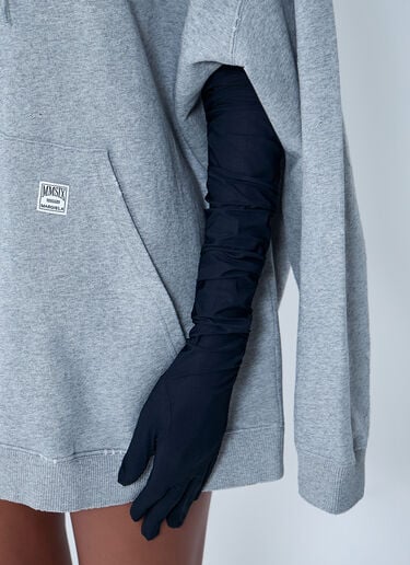 MM6 Maison Margiela Hooded Sweatshirt With Attached Sash Grey mmm0264004