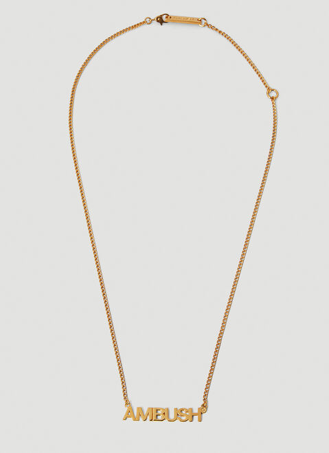 Ambush Logo Nameplate Necklace Black amb0250020
