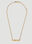 Marc Jacobs Logo Nameplate Necklace Black mcj0247027
