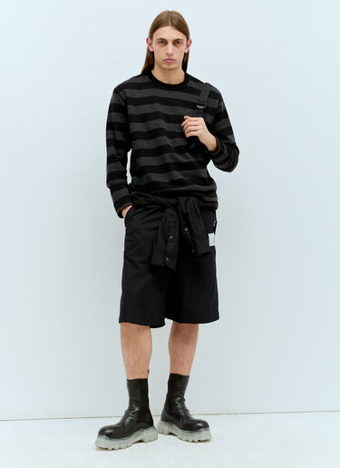 Junya Watanabe Striped Long-Sleeve T-Shirt Black jwn0154008