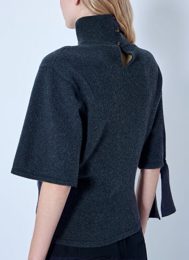 LN-CC® - Jacquemus: La Maille Fiocco Knit Top - Dark Grey Jacquemus La Maille Fiocco Knit Top Dark Grey jac0266016