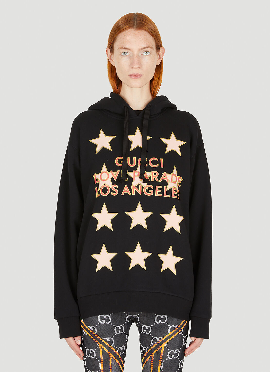 Gucci Women s Love Parade Star Hooded Sweatshirt in Black LN CC