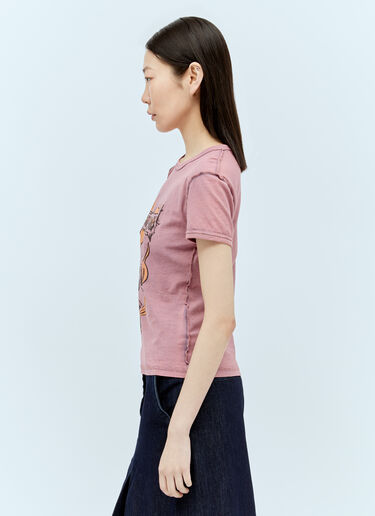 Acne Studios Graphic Print T-Shirt Pink acn0256038