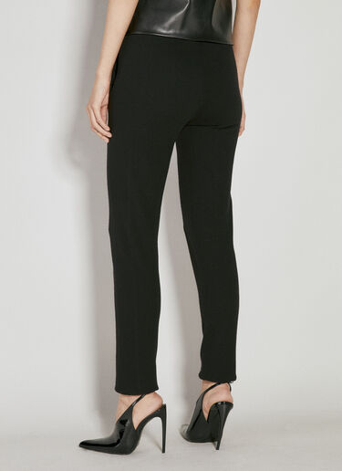 Saint Laurent High-Waisted Cashmere Leggings Black sla0254036