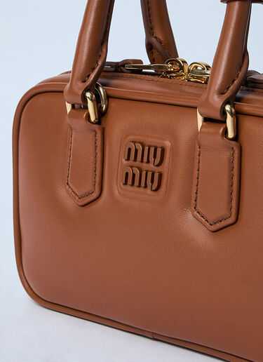Miu Miu Arcadie Leather Handbag Brown miu0259035