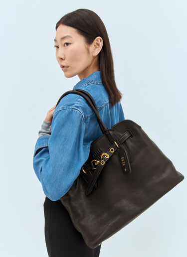 Miu Miu Medium Aventure Shoulder Bag Black miu0258032