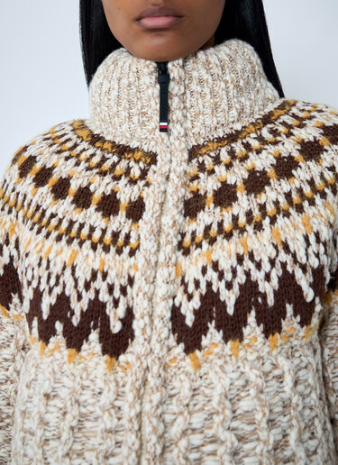 Padded Cardigan Moncler Grenoble Padded Cardigan Beige mog0262006