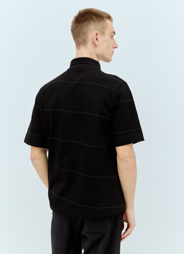 Burberry Striped Polo Shirt Black bur0155045