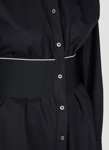 Alexander Wang Logo Waistband Shirt Dress Black awg0252005