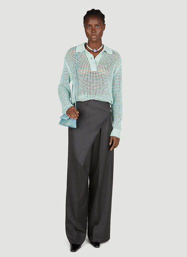 Knit Polo Top Acne Studios Knit Polo Top Blue acn0252020