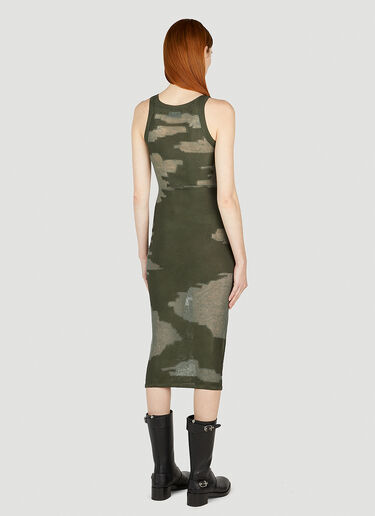 Durazzi Milano Knitted Intarsia Midi Dress Green drz0252001