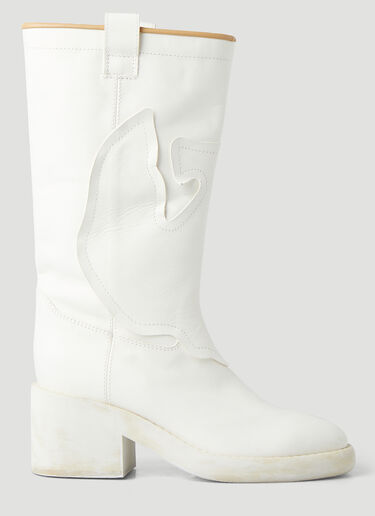 MM6 Maison Margiela 웨스턴 부츠 화이트 mmm0245037