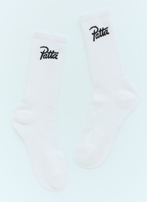 Patta 로고 자카드 양말 옐로우 pat0154004