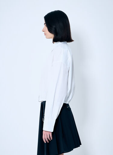 Prada Drawstring Hem Shirt White pra0260024