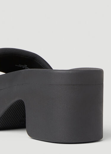 Logo Motif Platform Slides Alexander Wang Logo Motif Platform Slides Black awg0251051