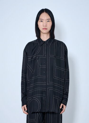 LN-CC® - Toteme: Classic Embroidered Shirt - Black Toteme Classic Embroidered Shirt Black tot0265013
