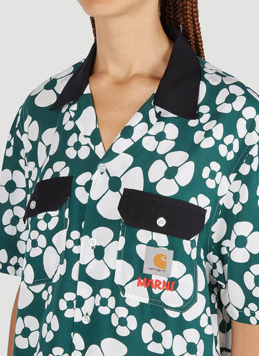 Marni x Carhartt Floral Print Shirt Green mca0250001