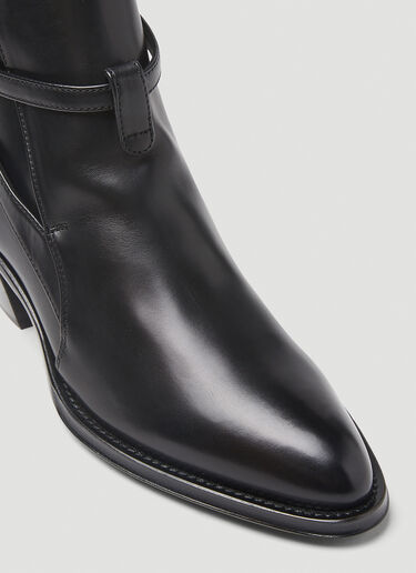 Saint Laurent 래치드 45 가죽 앵클부츠 블랙 sla0245165