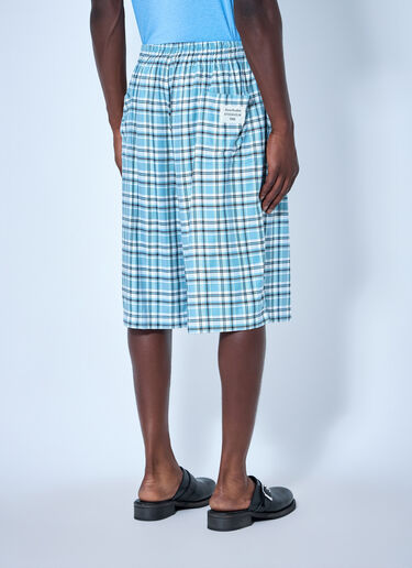 Acne Studios Casual Flannel Check Shorts Blue acn0165012