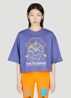 The North Face x Online Ceramics Cropped Print T-Shirt Purple tnf0252053