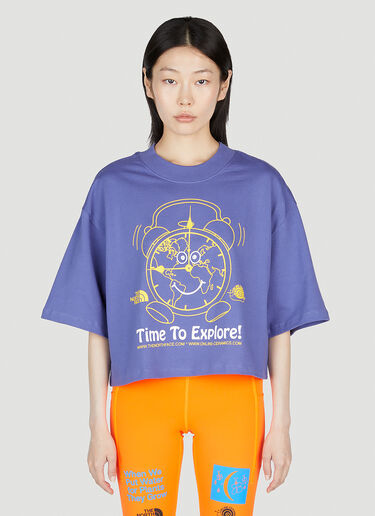 The North Face x Online Ceramics クロップドプリントTシャツ パープル tnf0252053