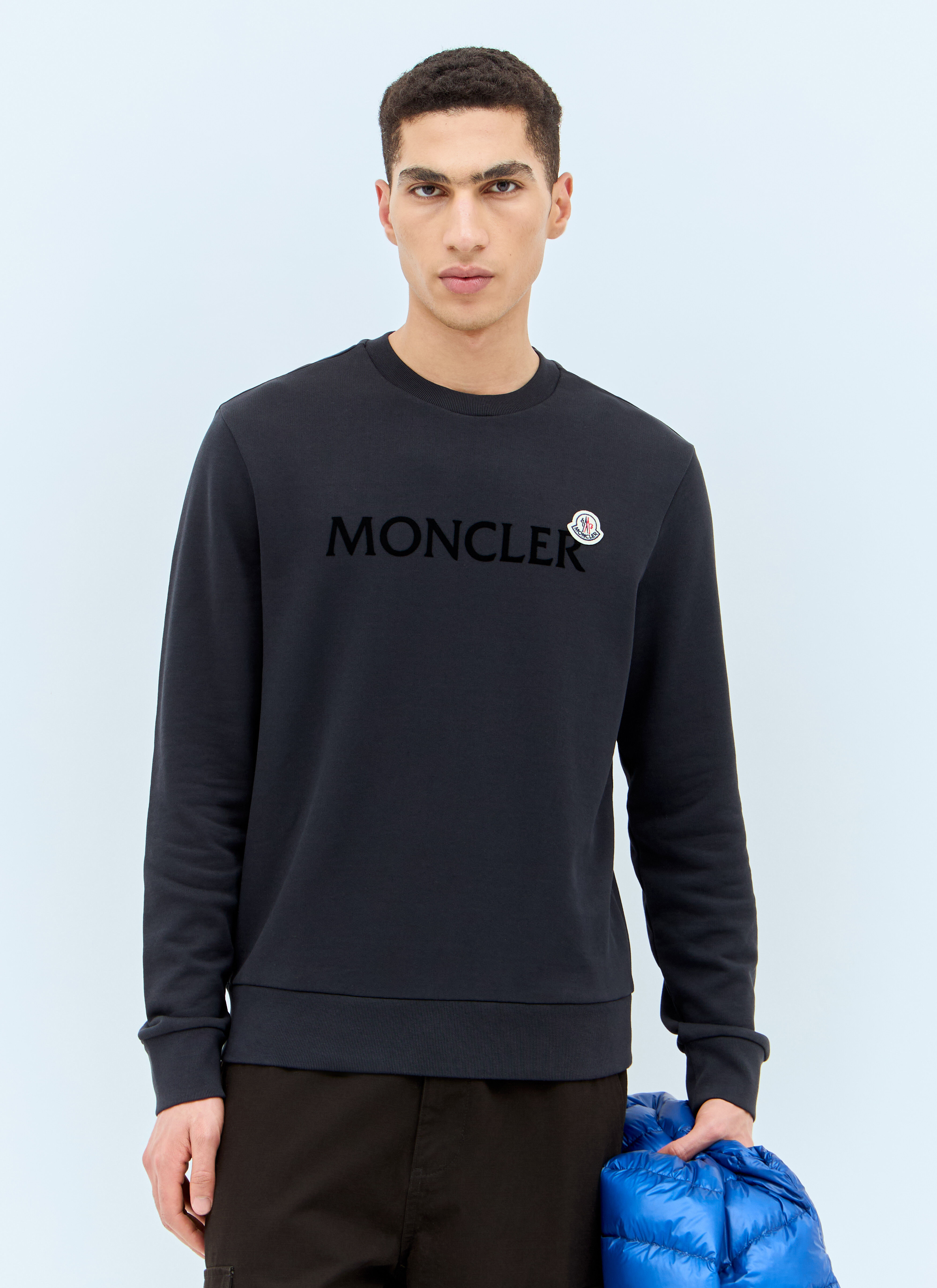 Moncler Men s Logo Patch Sweatshirt in Navy LN CC