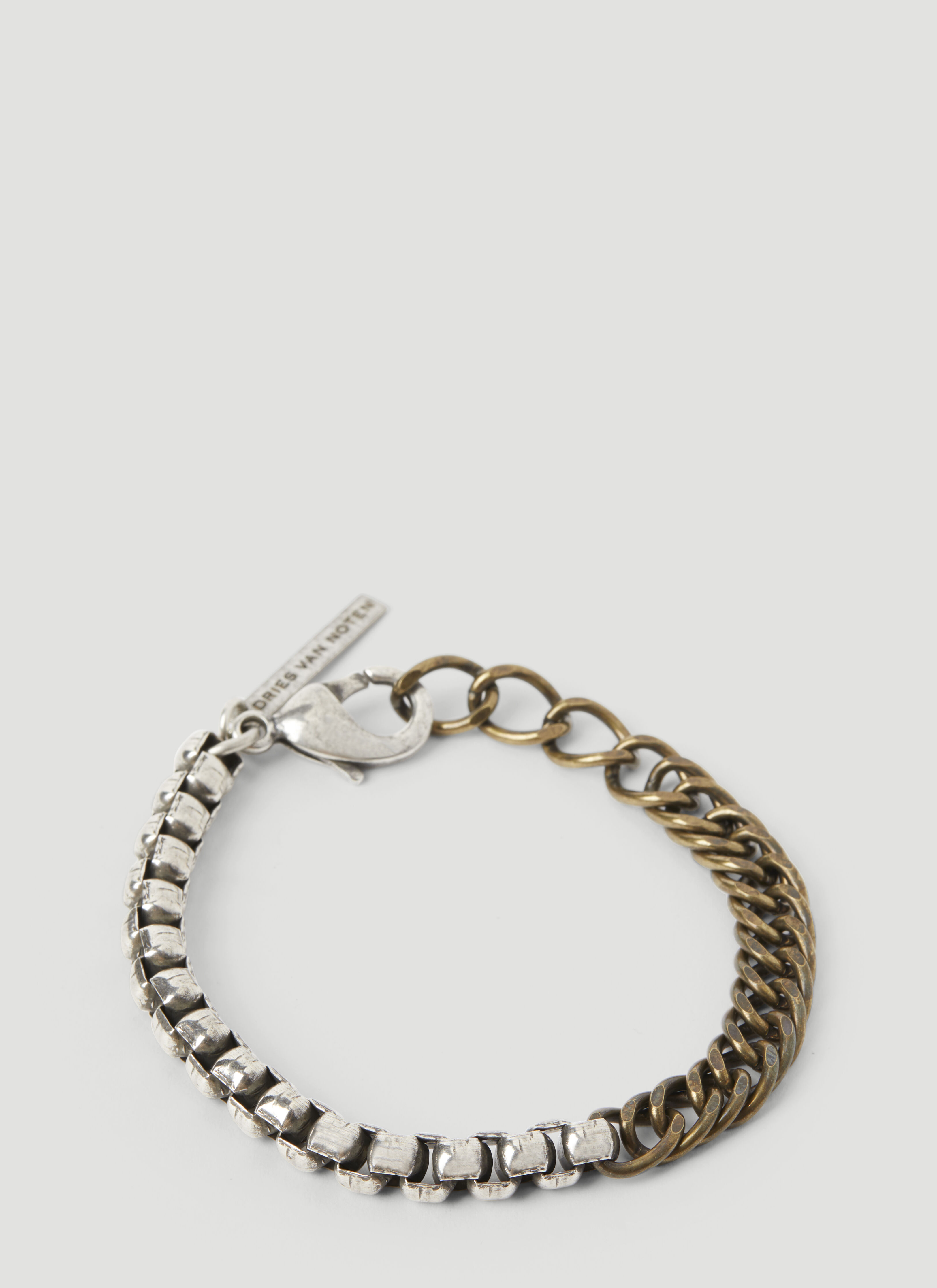 Dries Van Noten Contrast Chain Bracelet en Gold pour homme | LN-CC®