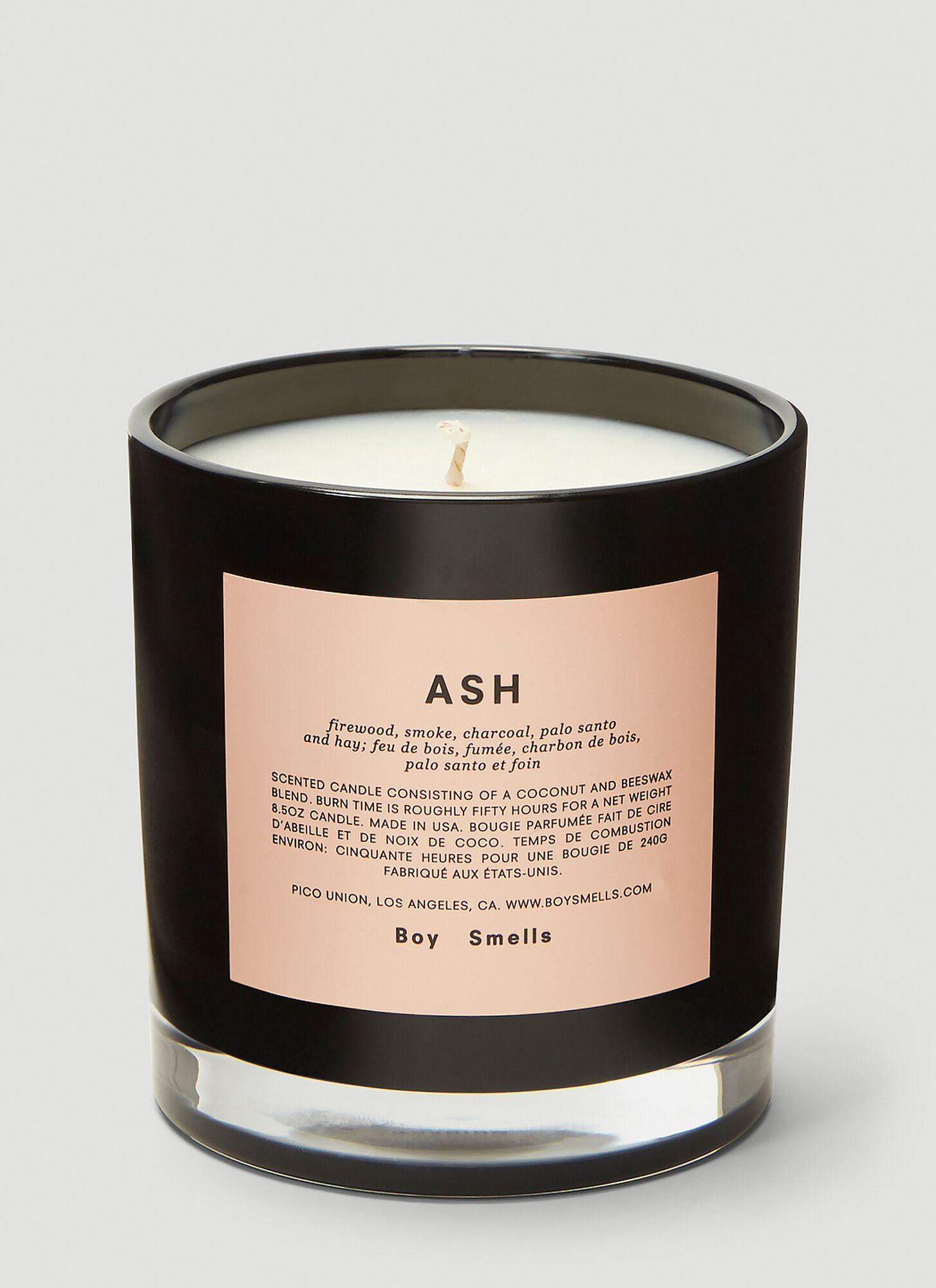 Boy Smells Ash Candle In Black