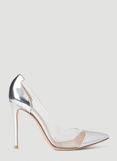 Gianvito Rossi Plexi 105 Heels Silver gia0252015
