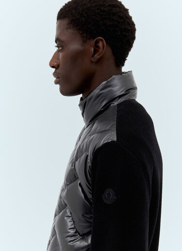 Padded Zip-Up Cardigan Moncler Padded Zip-Up Cardigan Black mon0157045