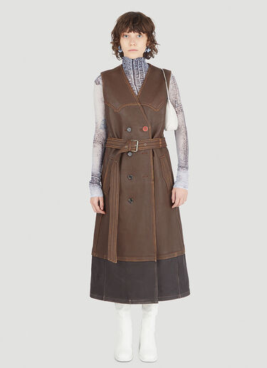 Acne Studios 웨스턴 민소매 드레스 브라운 acn0246003
