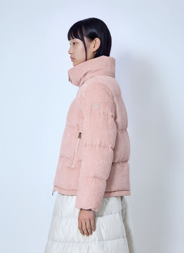 LN-CC® - Moncler: Lumineux Corduroy Short Down Jacket - Pink Moncler Lumineux Corduroy Short Down Jacket Pink mon0266022