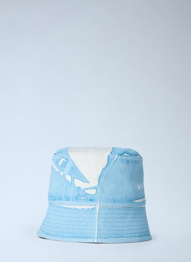 Marni Logo Motif Bucket Hat Blue mni0263012