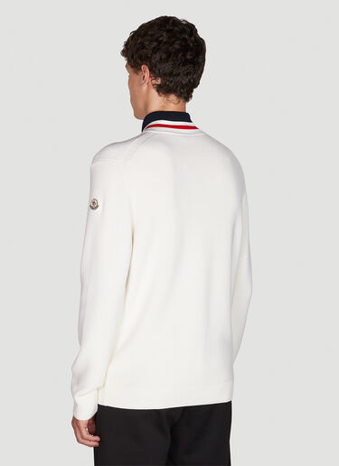 Moncler Half Zip Sweater White mon0150048