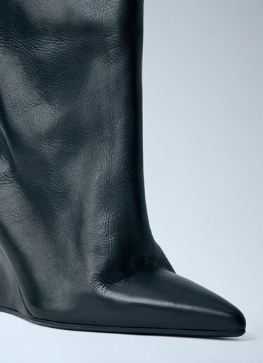 Rick Owens Cantilever 8 Sharp Flared Boots Black ric0263052