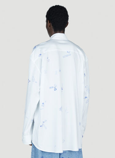 Vetements 落書きジャージ シャツ ホワイト vet0154005
