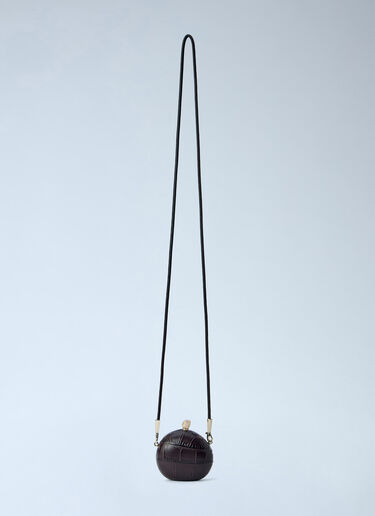 LN-CC® - Sportmax: Round Leather Crossbody Bag - Brown Sportmax Round Leather Crossbody Bag Brown spx0266212