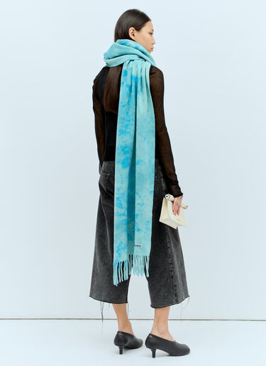 Acne Studios Narrow Tie-Dye Wool Scarf Blue acn0256050