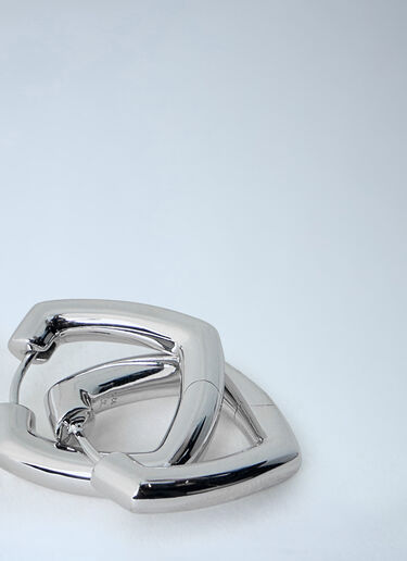 Medium Frame Hoop Earrings Tom Wood Medium Frame Hoop Earrings Silver tmw0363002