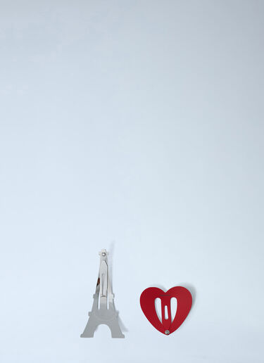 Set Of Two Bazaar Snp Hair Clips Balenciaga Set Of Two Bazaar Snp Hair Clips Red bal0262030