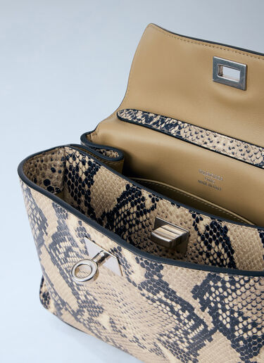 Balenciaga 罗迪欧蛇皮纹迷你手袋 米色 bal0263040