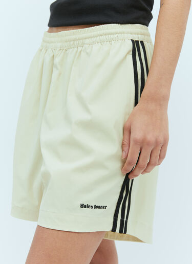 adidas by Wales Bonner Logo Embroidery Track Shorts Beige awb0354001