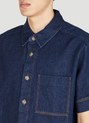 A.P.C. Denim Short Sleeve Shirt Blue apc0152009
