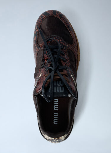 Miu Miu Gymnasium Sneakers Brown miu0262014