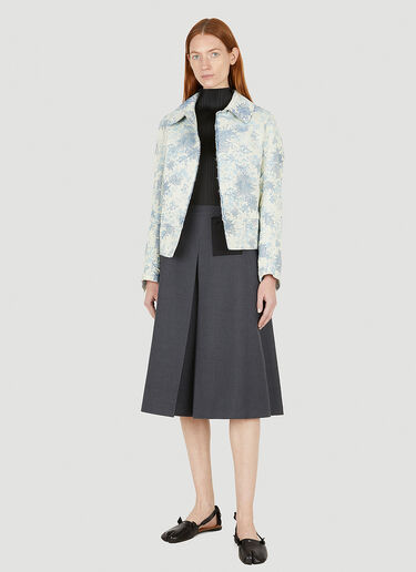 Floral Jacquard Jacket Maison Margiela Floral Jacquard Jacket Light Blue mla0247003