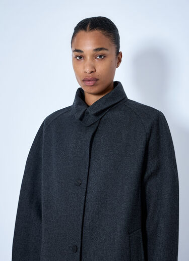 Jil Sander Single-Breasted Wool Coat Dark Grey jil0266008