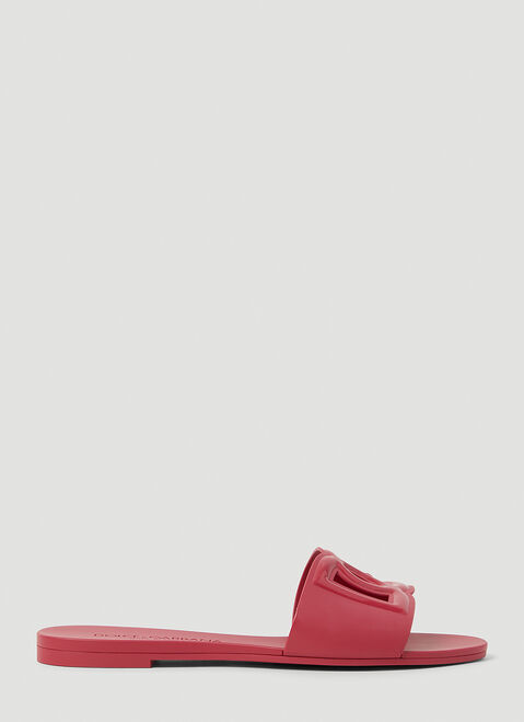 Dolce & Gabbana Cut Out Logo Slides Black dol0253010