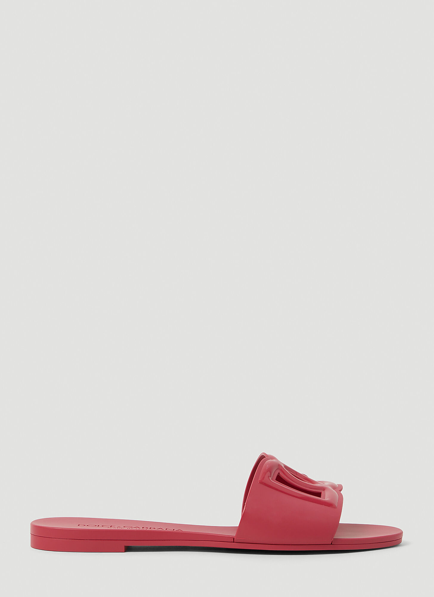 Dolce & Gabbana Cut Out Logo Slides In Pink