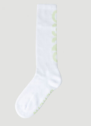 032C Logo Motif Socks White cee0148015